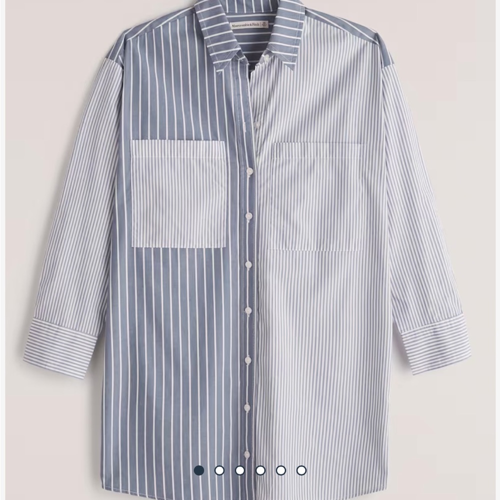Abercrombie & Fitch Relaxed Poplin Shirt Dress